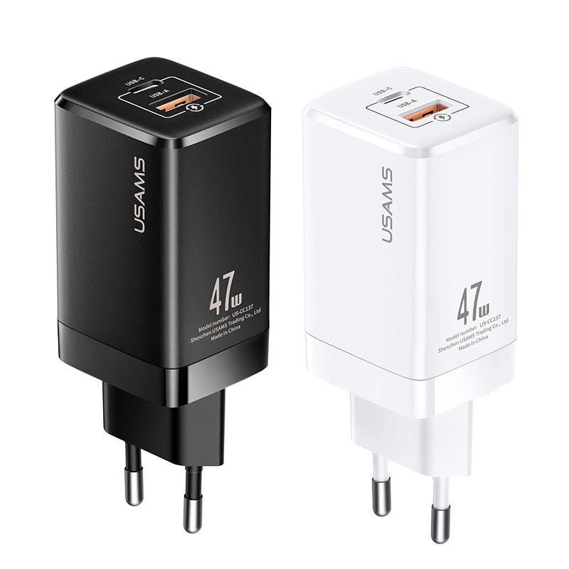 Củ Sạc Nhanh USAMS 47W GaN PD+QC Cho Điện Thoại