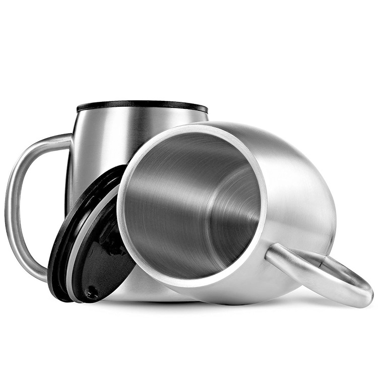 Cốc nước inox cách nhiệt có nắp nhựa
