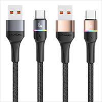Cáp sạc nhanh U76 Type-C 6A  With Colorful LightUSAMS