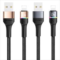 Cáp sạc nhanh Aluminum Alloy Data With Colorful Light USAMS
