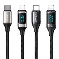 Cáp sạc nhanh U78 Type-C To Lightning Digital Display PD Data USAMS