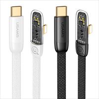 Cáp trong suốt góc vuông Type-C To Lightning PD 20W -- Iceflake Series