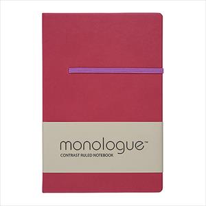 Sổ ghi chép Monologue Contrast Ruled Notebook A8/96L hồng dâu