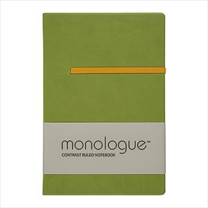Sổ ghi chép Monologue Contrast Ruled Notebook A8/96L xanh lá cây